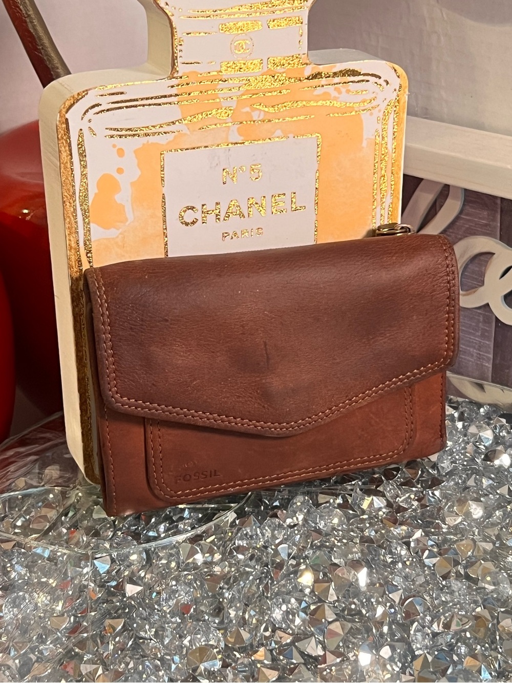 Fossil vintage Chestnut Brown Leather Women's Wallet
